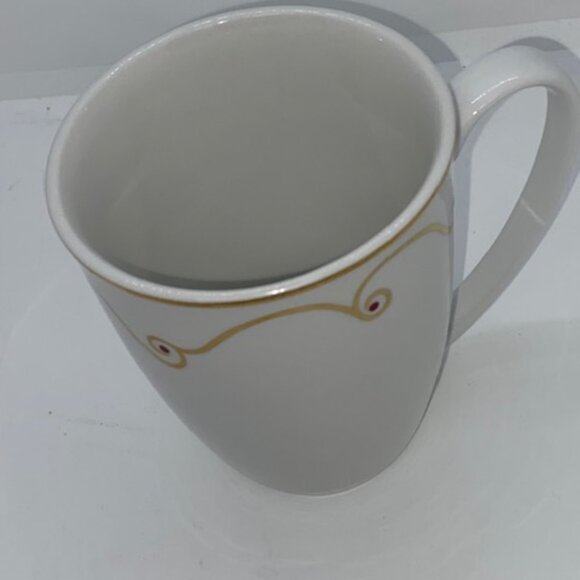 Pier One Holiday Scroll Porcelain Cups Set of 7 Buy 6 Get One Free - Picture 3 of 4